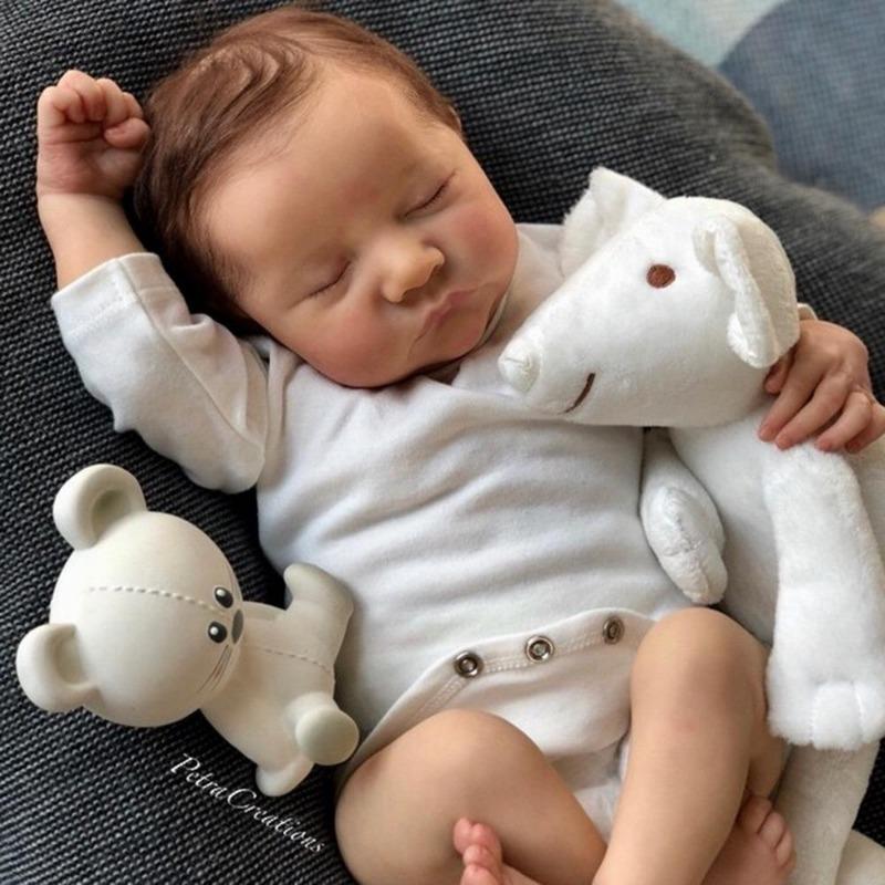 Куклы Reborn Baby Dolls Девочка 45 см 17,7 дюйма Реалистичные куклы новорожденных младенцев, которые выглядят как настоящие куклы, мягкое силиконовое виниловое тело