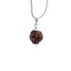 Natural 4 Mukhi Rudraksha 925 Siver Pendant - Nepali Origin | Vedic Bead For Meditation, Energy, Concentration & Clarity | Organic & Lab Certified