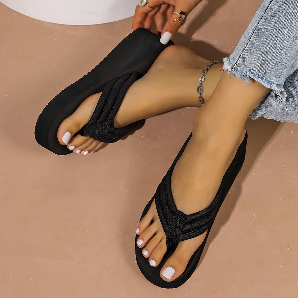 Вьетнамки, женские шлепанцы на платформе, лето 2024, тапочки для ванной, уличная пляжная обувь, легкие сандалии, шлепанцы, женская обувь для женщин