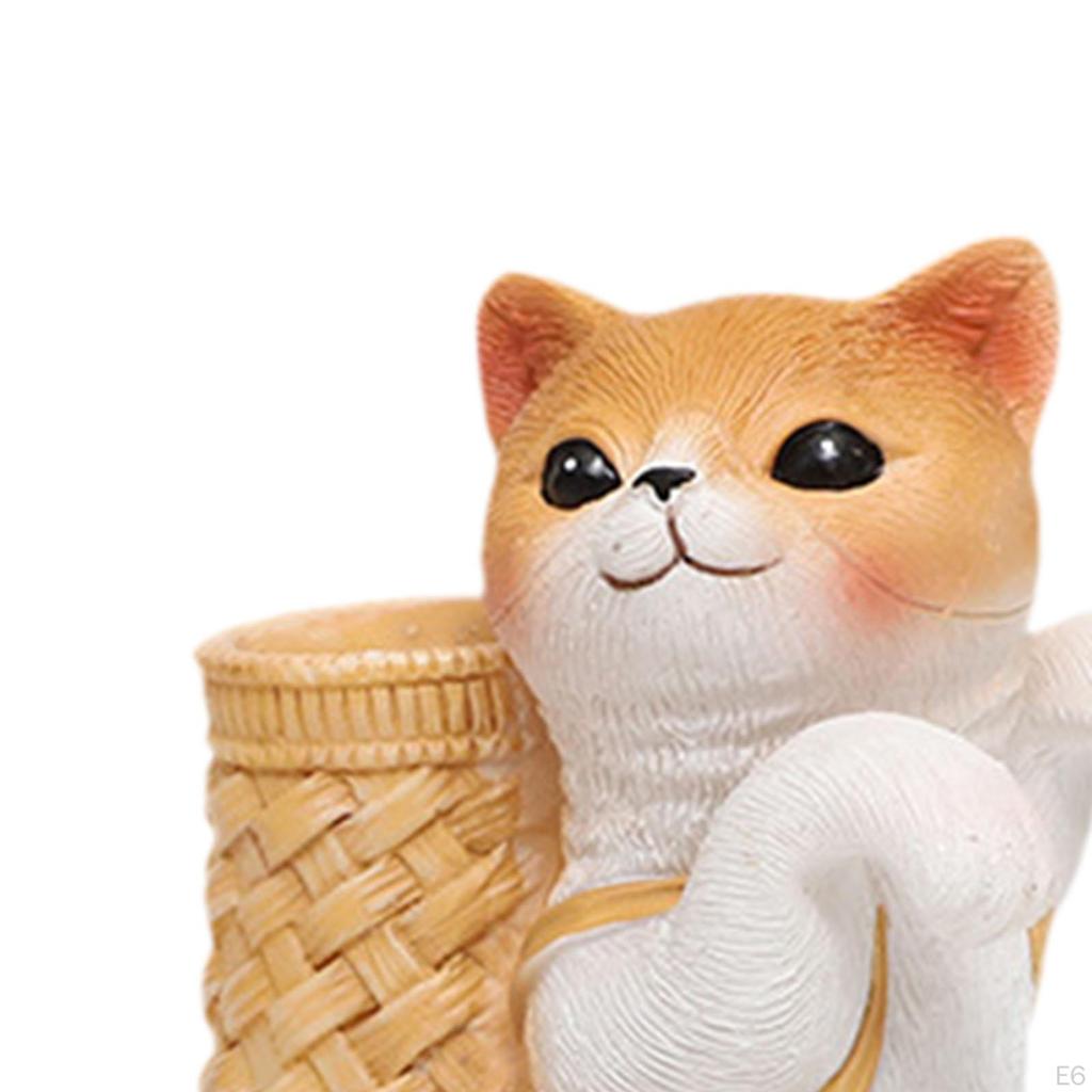 Очаровательная скульптура кота для подвесных горшков — причудливый декор сада