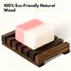 1PCS Wooden Natural Bamboo Soap Dishes Tray Holder Storage Soap Rack Plate Box Container Portable Bathroom Soap Dish Storage Box