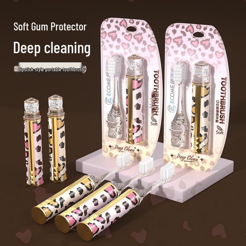 Роскошная складная дорожная зубная щетка с мягкой щетиной для взрослых - Идеально подходит для деловых поездок, гостиниц и домашнего использования