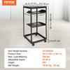 20U Open Frame Server Rack, 15''-40'' Adjustable Depth, Free Standing or Wall Mount Network Server Rack, 4 Post AV Rack with Casters, Holds All Your