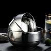 Миска из нержавеющей стали с зеркальной полировкой, утолщенная конструкция, посуда, можно мыть в посудомоечной машине, столовая посуда для домашнего использования
