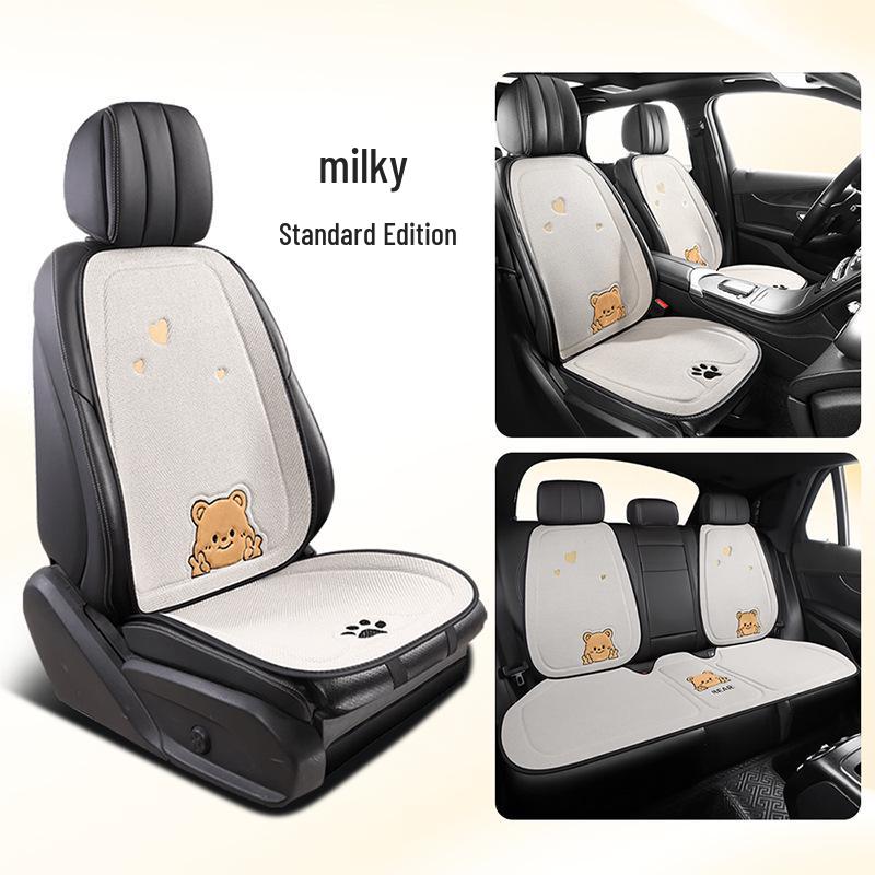 Universal Bieye Bear Cartoon Car Seat Cushion, Cotton & Linen, for All Seasons - Fits Buick Verano, Blue 6 Regal