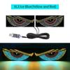 5V USB Windshield Dynamic LED Light Blinking Demon Eyes Lamp Plug & Use For Front & Rear Window 12V-36V Car Truck Decorate Light