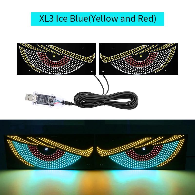 5V USB Windshield Dynamic LED Light Blinking Demon Eyes Lamp Plug & Use For Front & Rear Window 12V-36V Car Truck Decorate Light