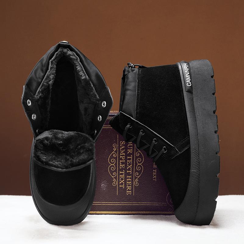 2025 Новые мужские и женские зимние теплые ботинки для снега, водонепроницаемые нескользящие ботинки с хлопковой подкладкой, размер 35-44