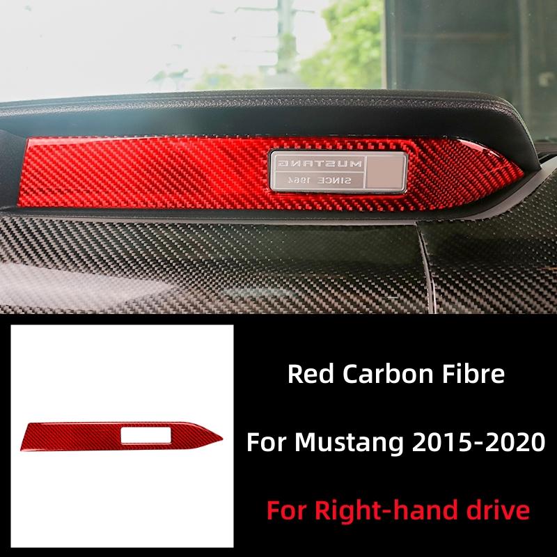 For Ford Mustang 2015-2025 Car Accessories Carbon Fiber Interior Car Dashboard Decoration Strip Sticker Car Styling Trim Cover