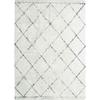 Berber Living Room Rug In Cotton Ecru Natural Diamond Patterns 190x290