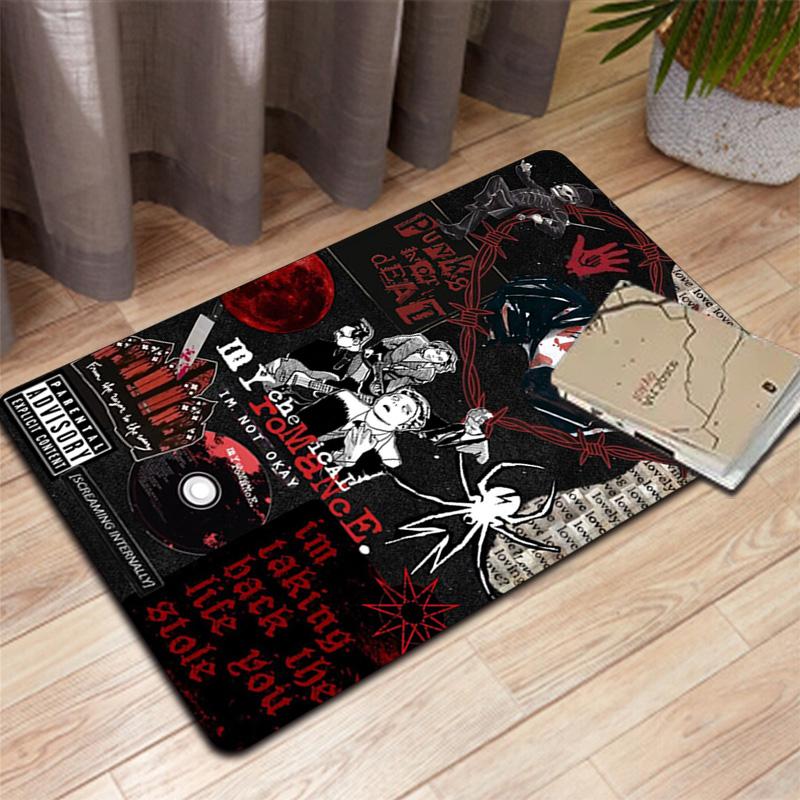 My Chemical Romance Anime Rug Floor Mat for Living Room or Bedroom Soft and Comfortable Carpet a Gift for Birthday and Holiday.ZFF0913388