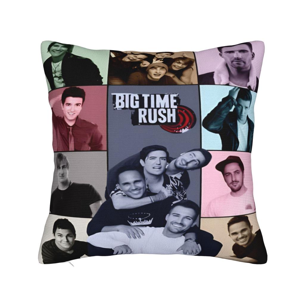 Big Time Rush rock band Pillowcases Merch Printing Cushion Cover Throw Pillow Cover Bedroom Decor Square Multi Size
