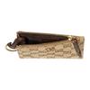 Gucci GG Marmont Generation retro style gold hardware zipper closure GG canvas key bag women's sand color with dark brown