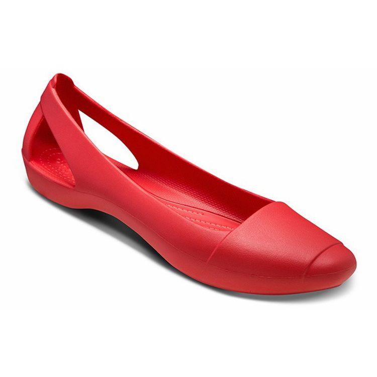Crocs Женские Красные Плоские Сандалии Crocs 202811-8C1