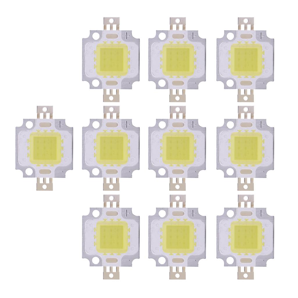10Pcs 10W LED Warm Cool White SMD Chip COB DC 9‑10V For Lamp Flood Light Bulb Replacement