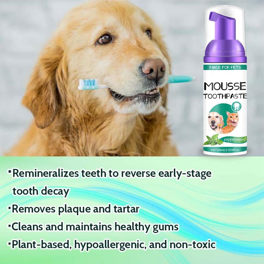Pet Cat And Dog Toothpaste To Reduce Bad Breath, Oral Hygiene, Cleaning Supplies, Fresh Smell.60ML