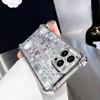 Держатель для карт из пудры Фушань, подходит для мобильного чехла Apple 16pro, 15 гальваническое покрытие, противоударный, 14 угловые воздушные подушки, 13 прозрачный 7/8
