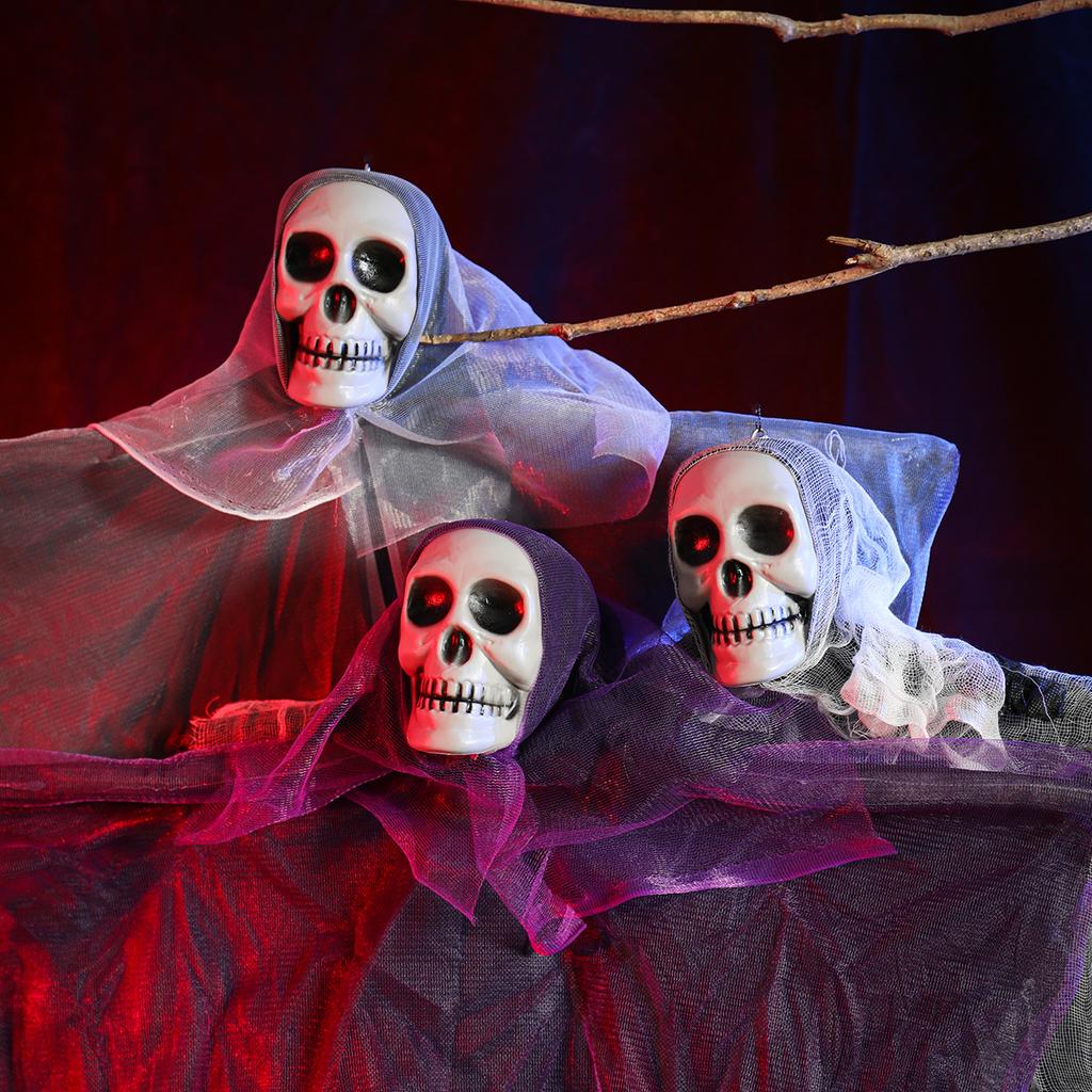 Подвесные украшения на Хэллоуин: Скелеты, Призраки Halloweens Скелет Летающий Призрак Дом с Привидениями Реквизит Декор для Вечеринки