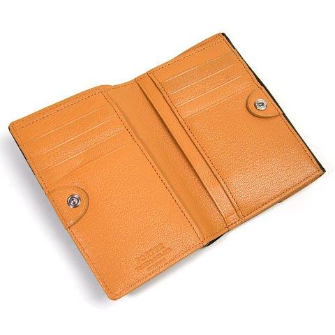 PORTER DOUBLE двойной складной кошелек с клапаном x [Porter] 129-06011 (черный оранжевый)