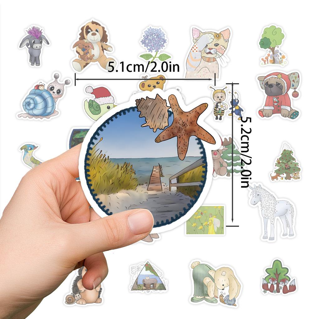 100 Animal Graffiti Stickers In Nordic Style Storybooks Children's Stickers Suitcase Waterproof Decorative Stickers