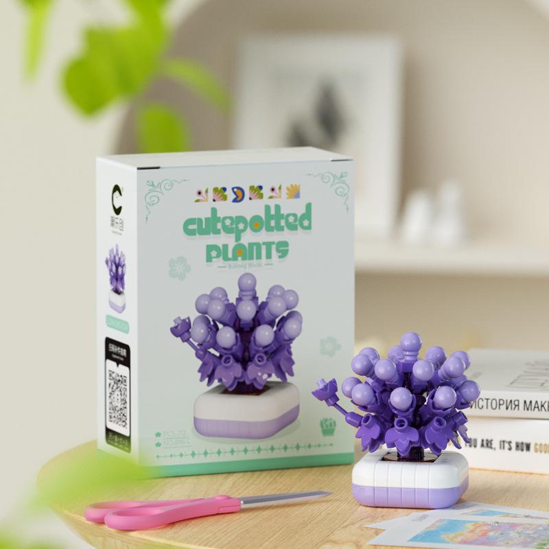 Compatible Music Flower Box: Secret Language Building Blocks, Preserved Flower Bouquet, Handmade Ornament, New Year Gift.