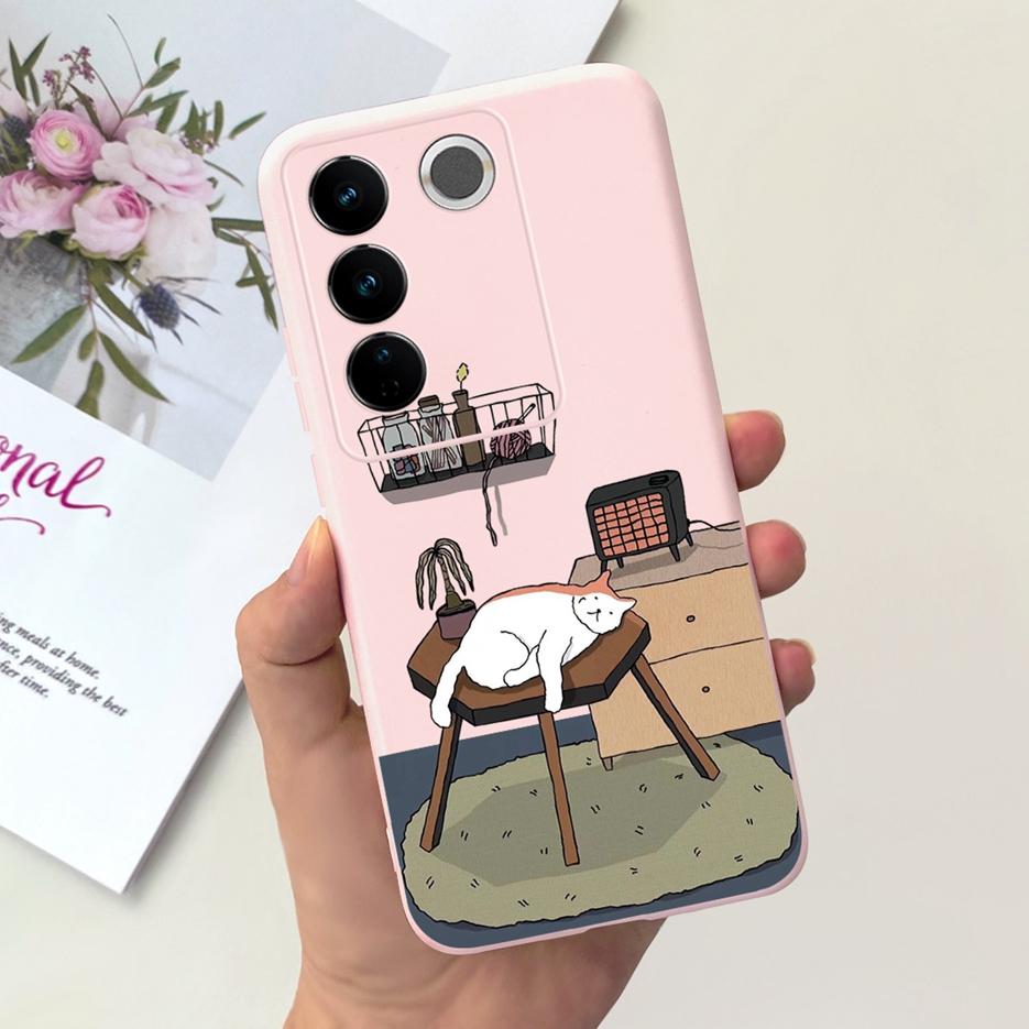 Чехол для Vivo V27 Чехол для Vivo V27e V2237 Милый Модный Расписной Чехол Мягкий Силиконовый Чехол для Телефона Для Vivo V27 Pro V 27 V27e Задняя Крышка Сумки