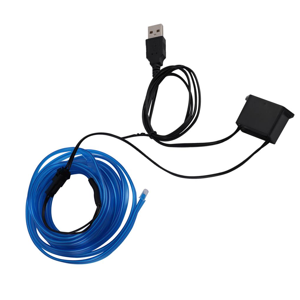 Светодиодная лента Лампа Свет Свечение Плоский край EL Провод Нить Лента Веревка Трубка