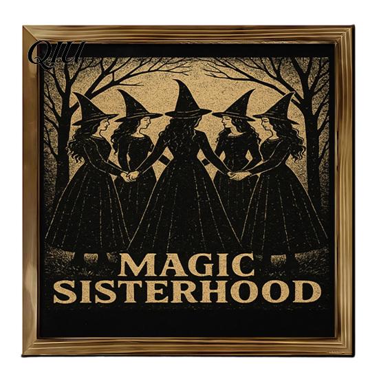 Skeleton And Ghost Painting Spooky Halloween Wooden Decorative Painting, Retro Gothic and Bleeding Rose Canvas Indoor Wall Hanging Prints, Waterproof