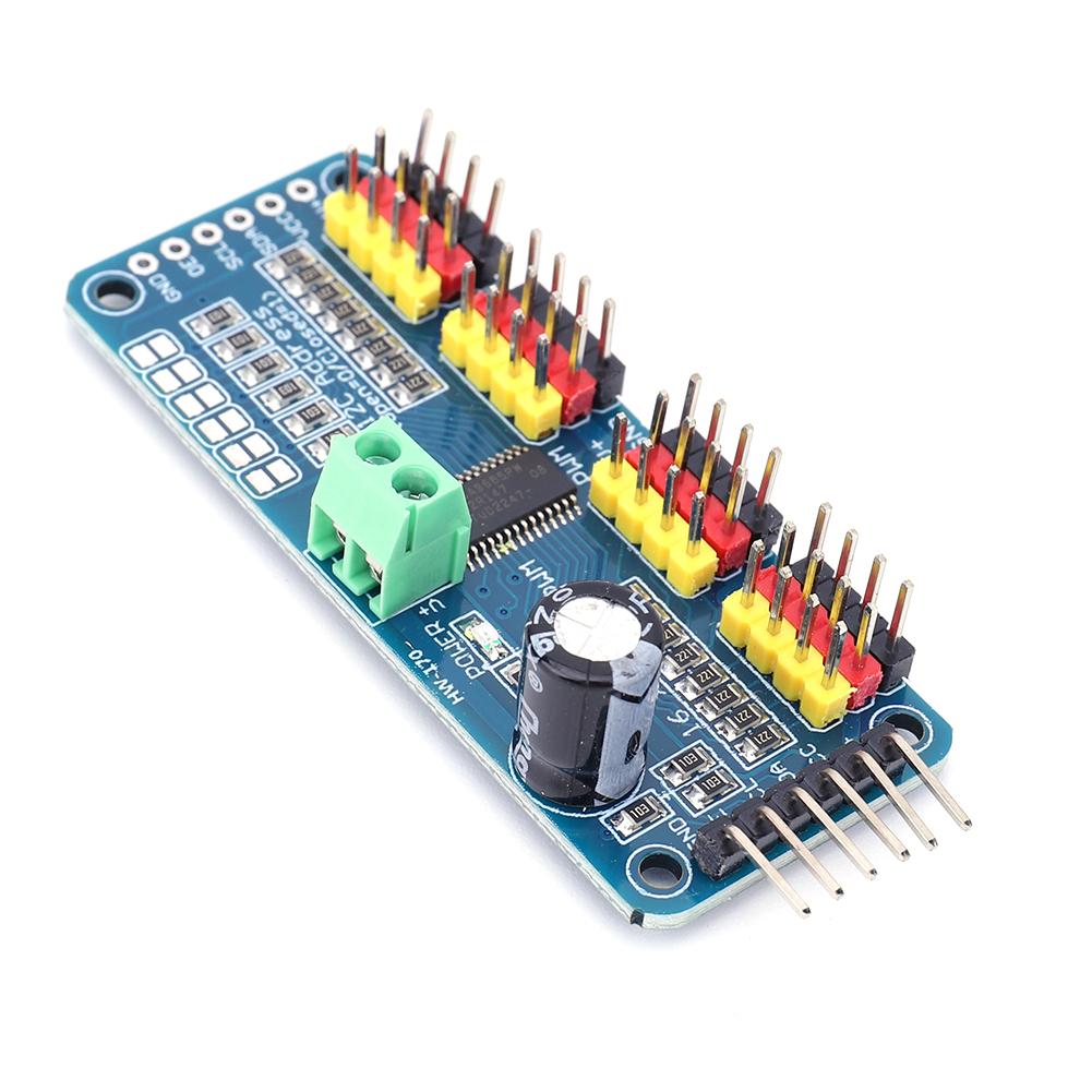 PCA9685 PWM Servo Driver Board IIC Interface 16 Channel 12-Bit PWM Servo Motor Driver Board Controller for Arduino Robot