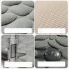 Bathroom Mat Anti-Slip Memory Foam Stones Mat Thick Gray