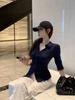 Women's Slim-Fit Three-Quarter Sleeve Shirt - Designer Niche, Hot Girl Style, Versatile for Spring & Autumn Fashion