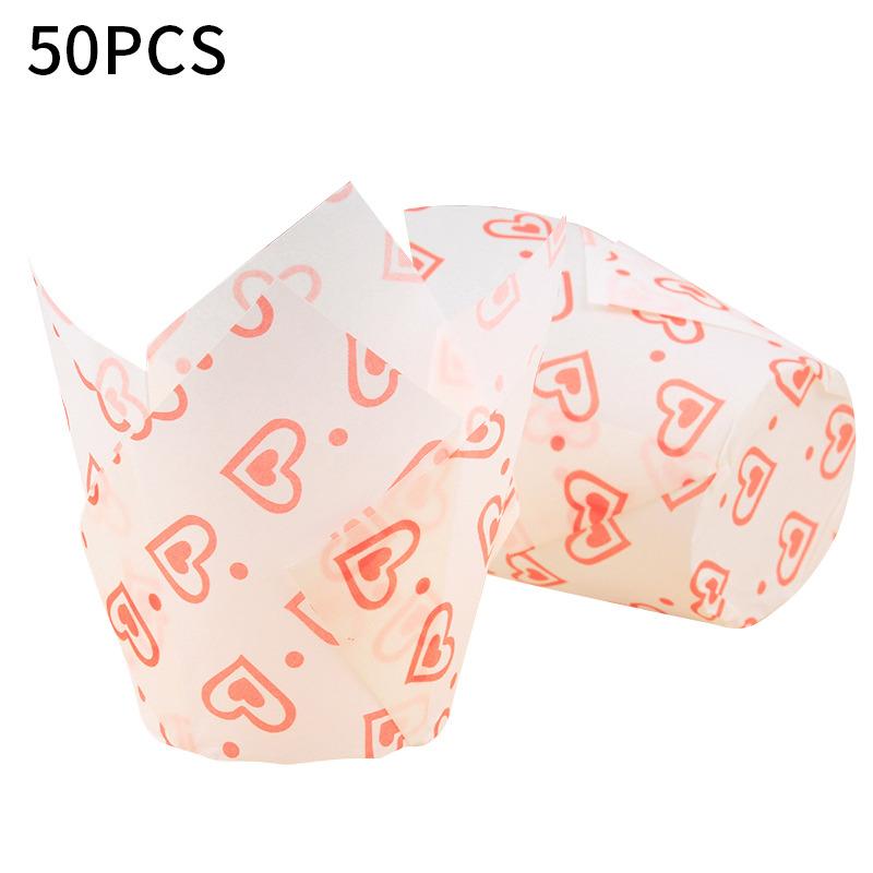 50/100pcs Multi-style Cupcake Liner Baking Cup For Wedding Party Caissettes Tulip Muffin Cupcake Paper Cup Oilproof Cake Wrapper