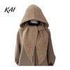 Knit Balaclava Hood Women Hooded Scarf Hat, Winter Pullover Hood, Outdoor Cycling Hat Warm Ear Protection Skull Cap for Cold Weather Thick Thermal