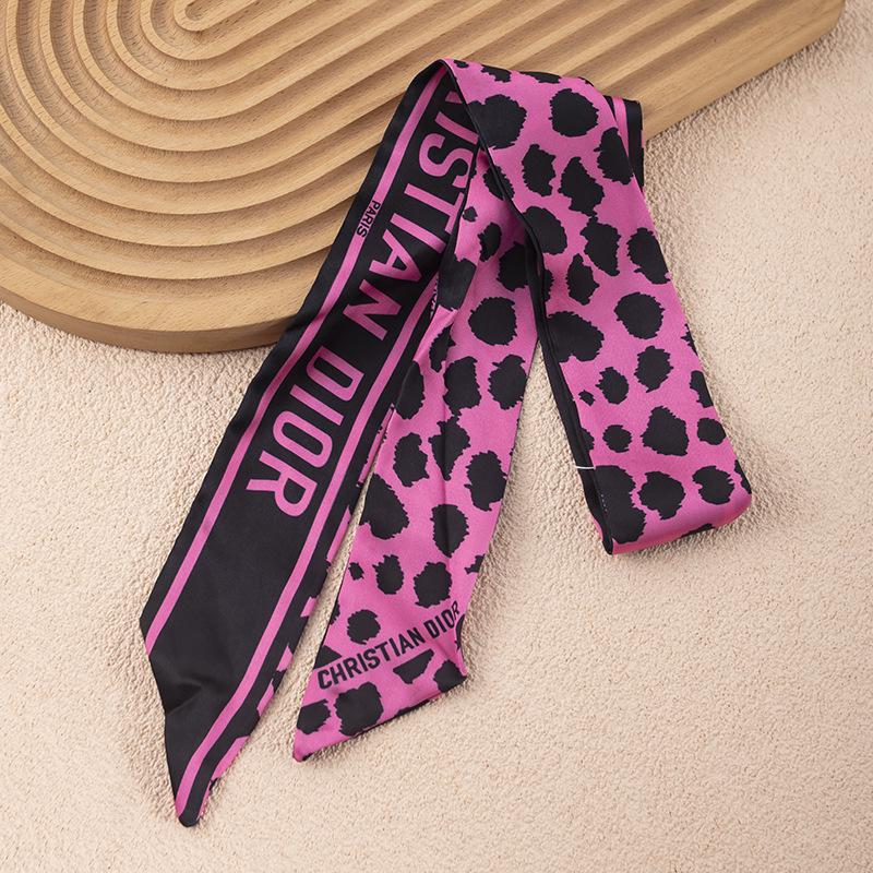 Women's Red Double-Sided Silk Scarf: Versatile Ribbon for Professional OL Wear or Headband, Perfect for Spring/Summer Korean Fashion.