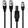 Female To Male Plug Extension Coaxial Line BNC Male To Female/Female To Female BNC 1 To 2 Connector Cord Splitter Wire