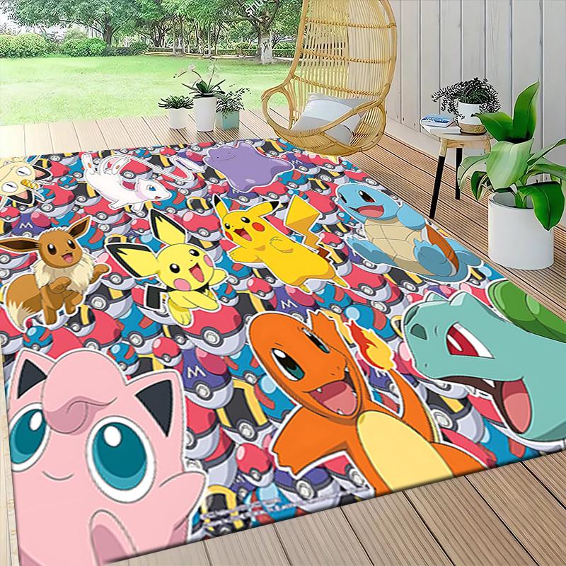 Pokemon Characters Collage Carpet Rug Soft Washable Anti Slip Home Living Room Sofa Mats Personalized Christmas Rug