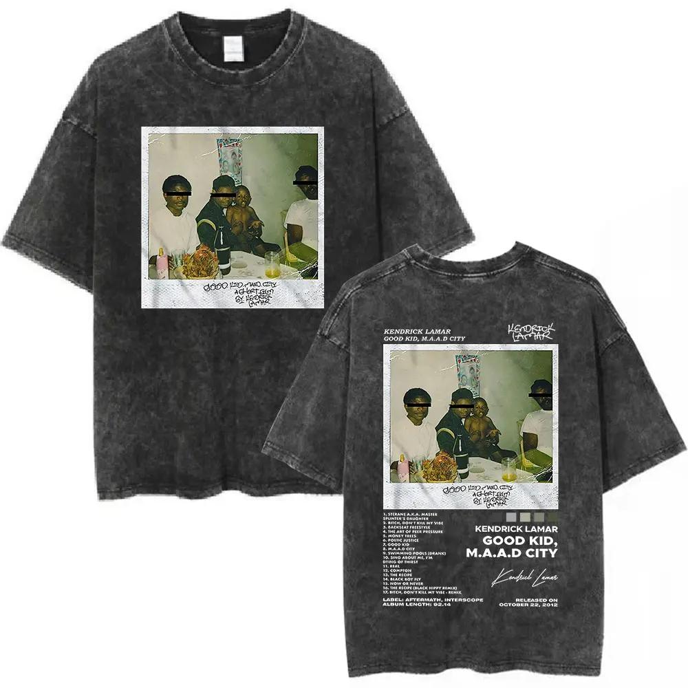 Washed Vintage Rapper Kendrick Lamar SZA Grand National Tour Tshirt They Not Like Us T Shirt Men Hip Hop Fashion Tshirt