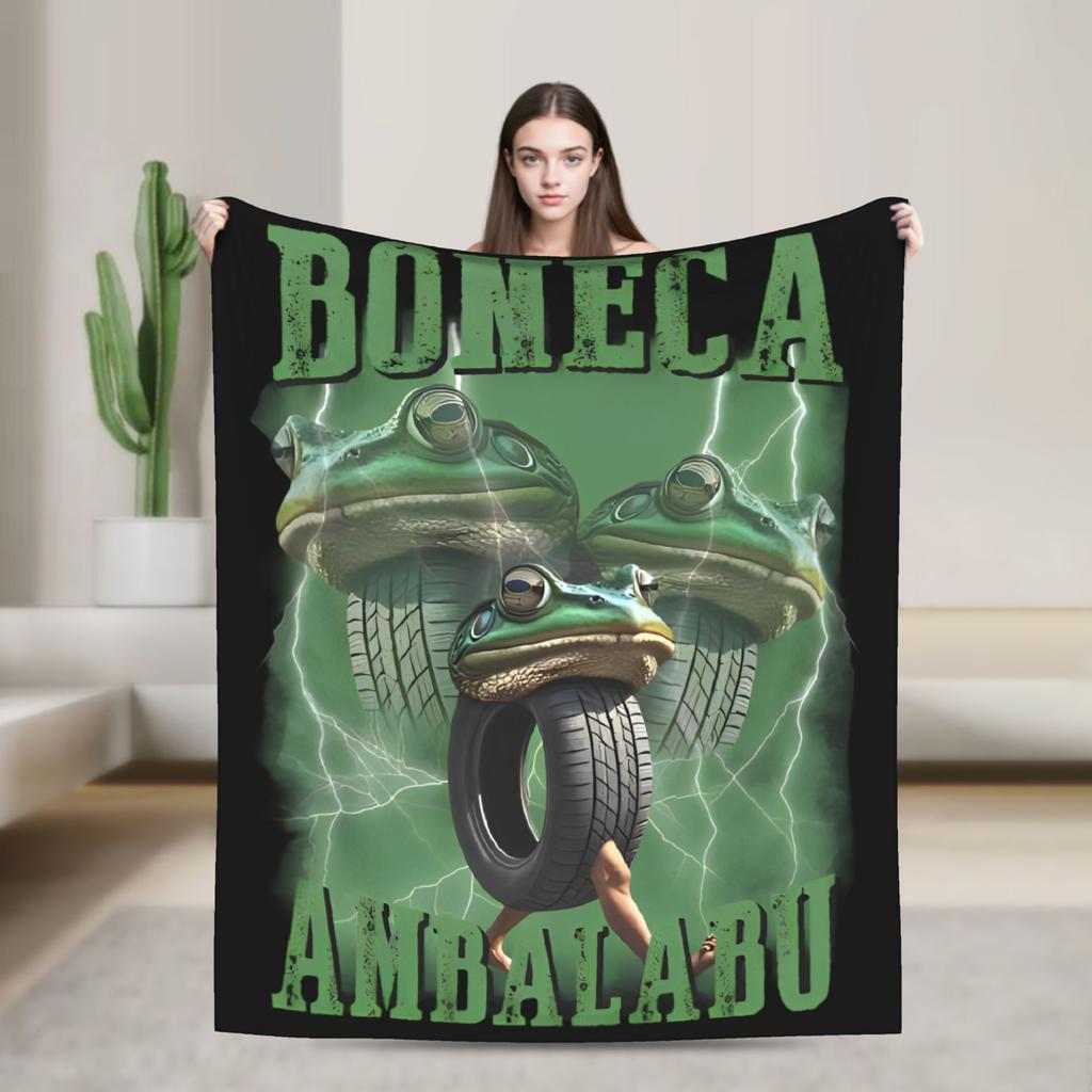 Bombardino Crocodilo Italian Brainrot Blanket Fleece Funny Meme Soft Throw Blankets for Airplane Travel Bedding Quilt