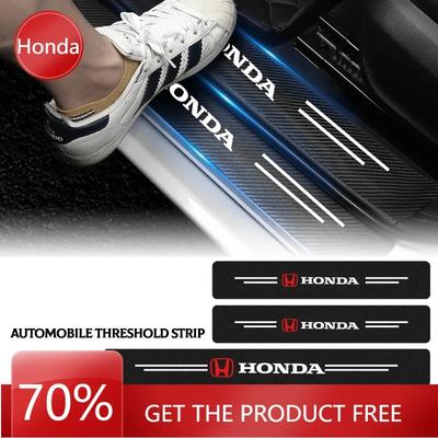 Подходит для автомобиля Новая Honda 4 шт. Автомобильная наклейка из углеродного волокна Водонепроницаемые наклейки на пороги дверей автомобиля Для Honda Civic Jazz Accord Pilot Passp