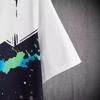 Colorful Ink Graffiti 3D Digital Printing Men's High Street Versatile Round Neck Shoulder Loose Casual Short Sleeved T-Shirts Men’s