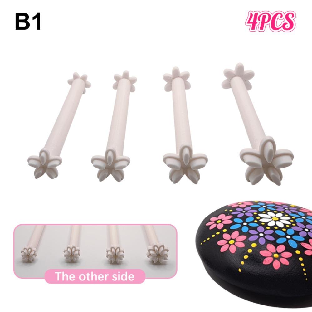 4pcs Moon Pattern Art Stamp Pen Reusable Dot Painting Pen New Embossing Tool for DIY Graffiti