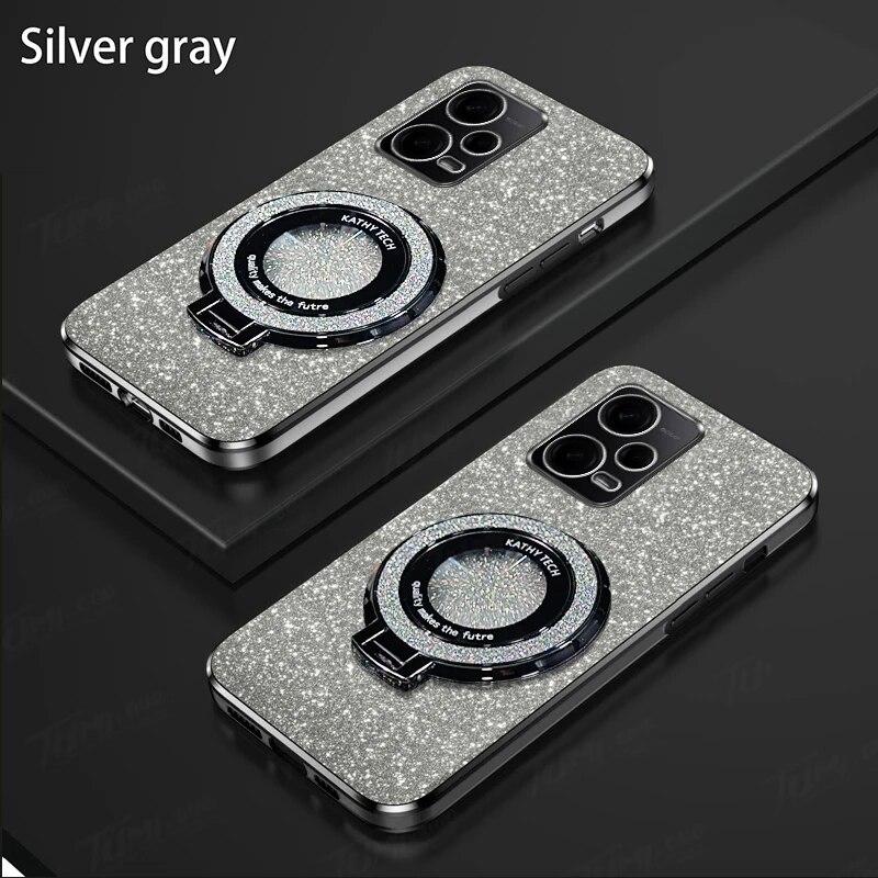 Роскошный чехол с магнитным держателем для Xiaomi Redmi Note 12 Pro Plus Turbo 13 12S 11 11S 10 10S 9S 9 Pro 8 7 11A 12C 13C