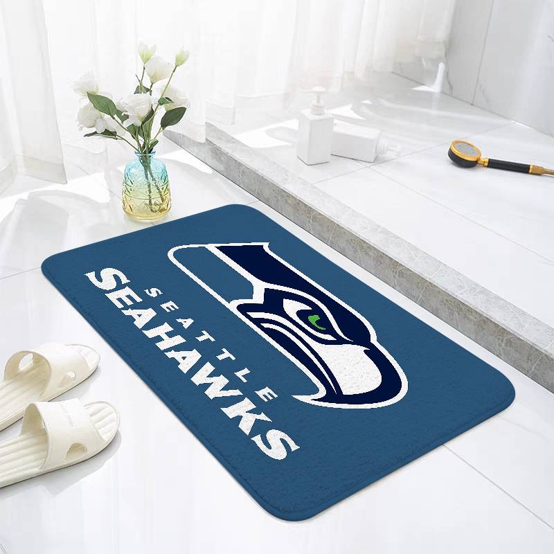 S-Seattle Seahawks Carpet Bathroom Anti-slip Mat Door Mat Home Decoration Mat Entrance Door Mat Scratch-resistant Door Mat