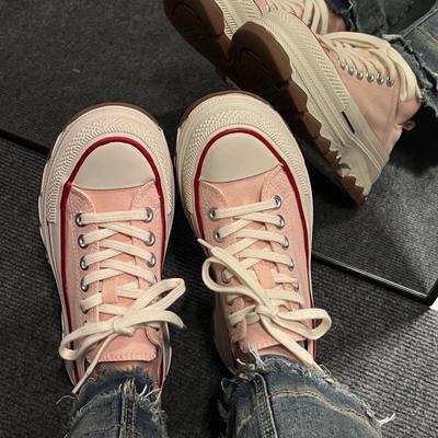 Кроссовки для бега, модные осенние новинки, круглый носок, толстая подошва, повседневные удобные парусиновые туфли для ходьбы, женские кроссовки с перекрестными ремешками