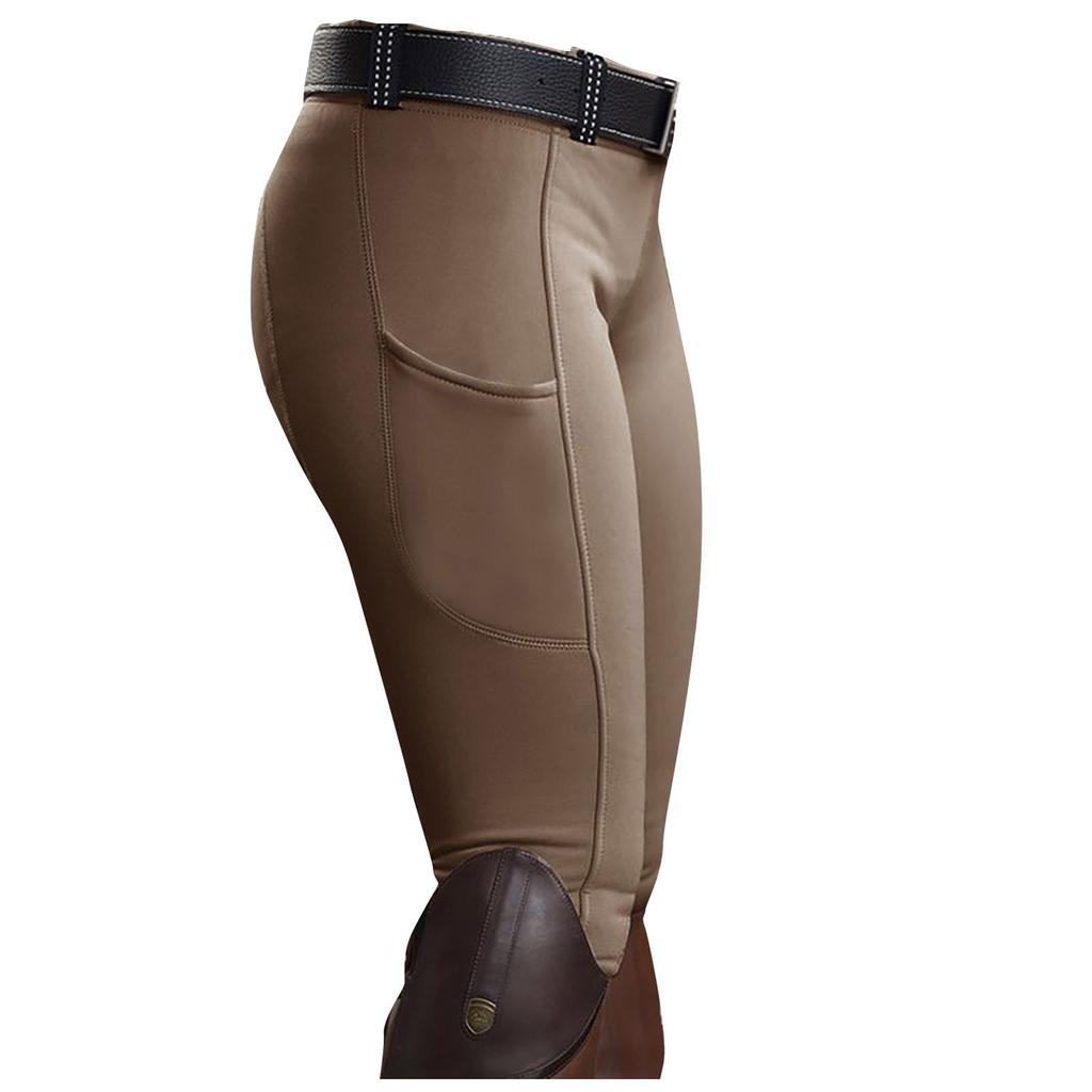 Женские бриджи для верховой езды, спортивные брюки с высокой талией для занятий верховой ездой