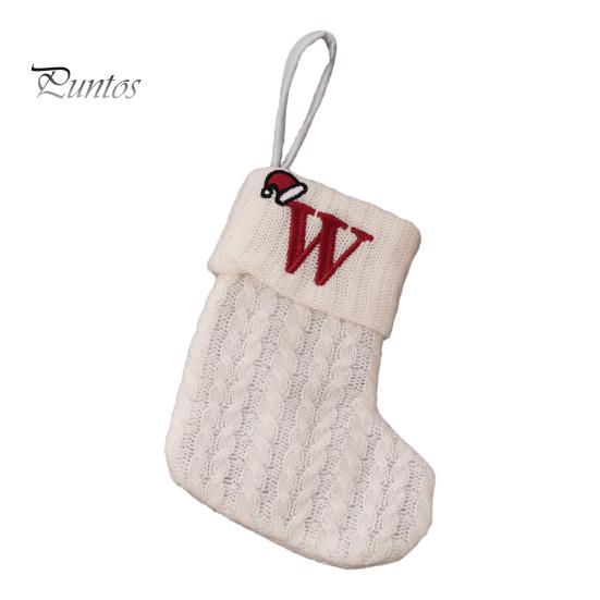 Рождественский чулок с буквами Легко повесить Привлекательный праздничный декор елки Подставка для подарков Рождественский чулок