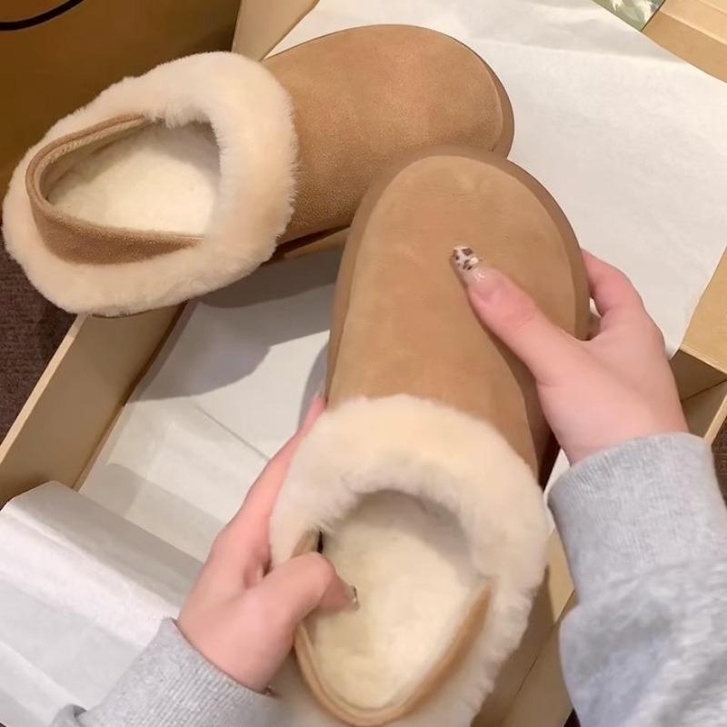 Женская обувь, горячая распродажа, женские туфли на плоской подошве, повседневные туфли на плоской подошве для отдыха на открытом воздухе, женские туфли на плоской подошве с круглым носком и теплыми женскими тапочками