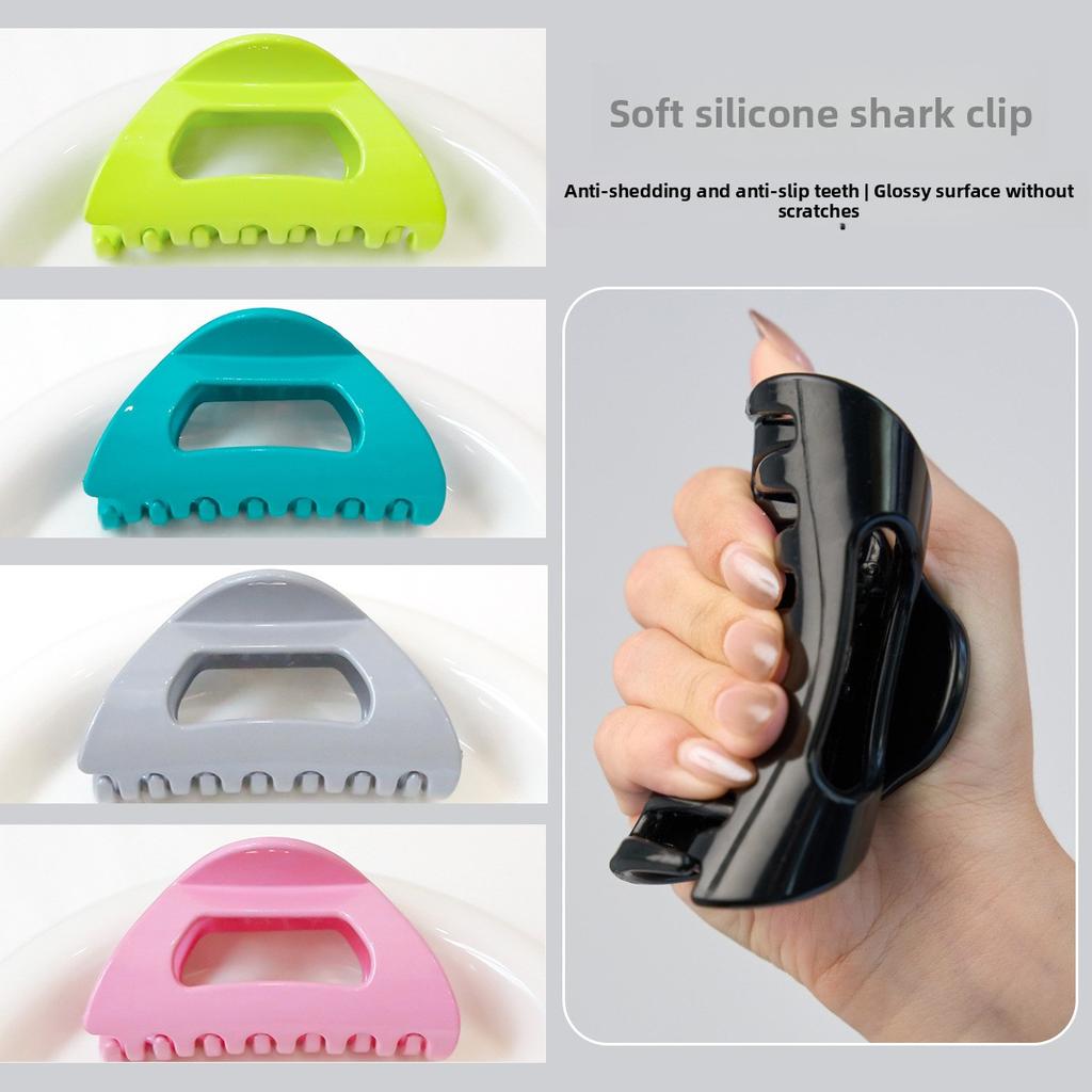 Soft Silicone Shark Hair Clips, Non-Slip Durable Claw Clamps