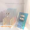 Rectangle Aurora Nail Showing Stand Transparent Display Board Background card Nail Practice Tools