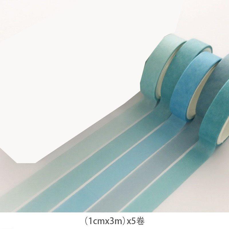 5rolls/box Hand tent tape basic girl heart color and paper tape
